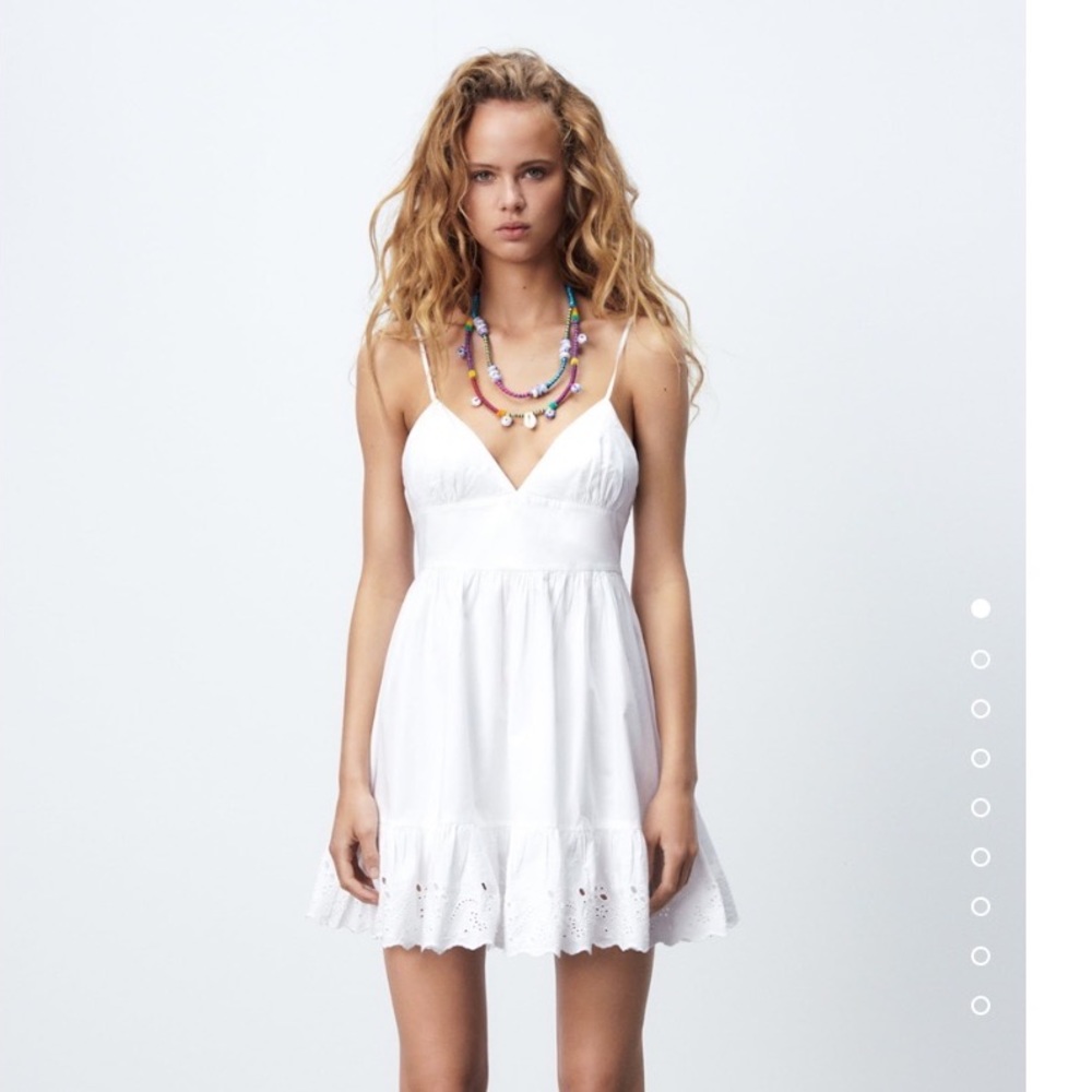 NWT ZARA SHORT POPLIN DRESS WHITE SIZE XXL